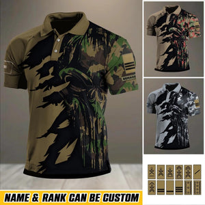 Personalized Swiss Veteran/ Solider Rank Polo Shirts 3D Printed QTHQ1212
