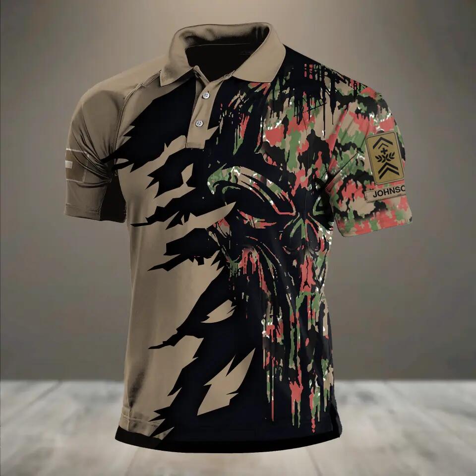 Personalized Swiss Veteran/ Solider Rank Polo Shirts 3D Printed QTHQ1212