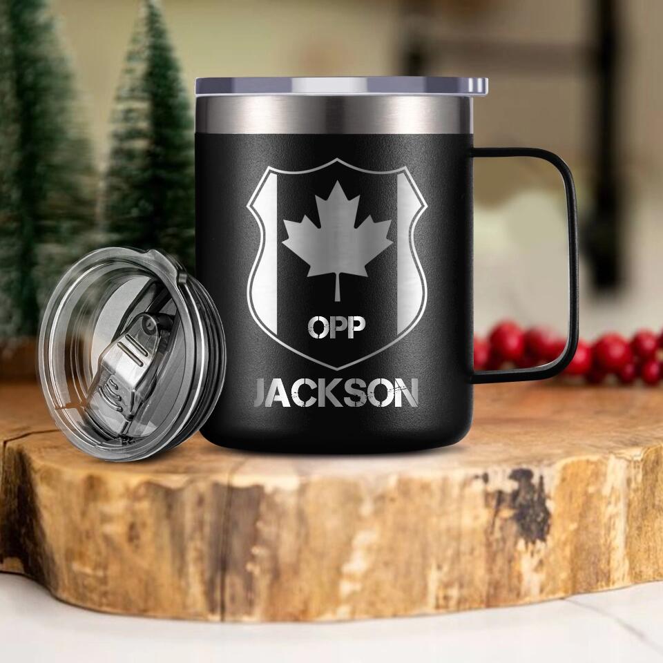 Personalized Canadian Solider/ Veteran With Your Department Laser Handle Cup Printed QTDT1212