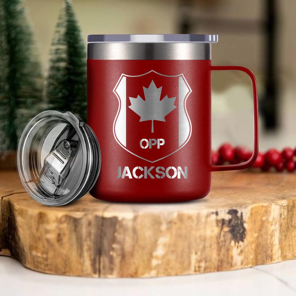 Personalized Canadian Solider/ Veteran With Your Department Laser Handle Cup Printed QTDT1212