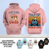 Personalized Just A Girl Who Loves Dogs Jeep Printed Hoodie PNDT1212