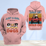 Personalized Just A Girl Who Loves Dogs Jeep Printed Hoodie PNDT1212
