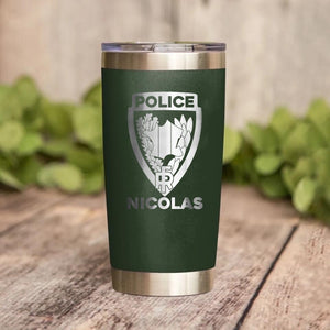 Personalized French Police With Name Laser Tumbler Printed QTDT1212