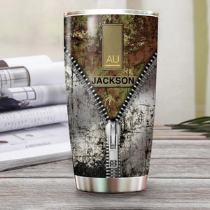 Personalized Italian Solider/Veteran Rank Camo Flag Tumbler Printed QTHQ1312