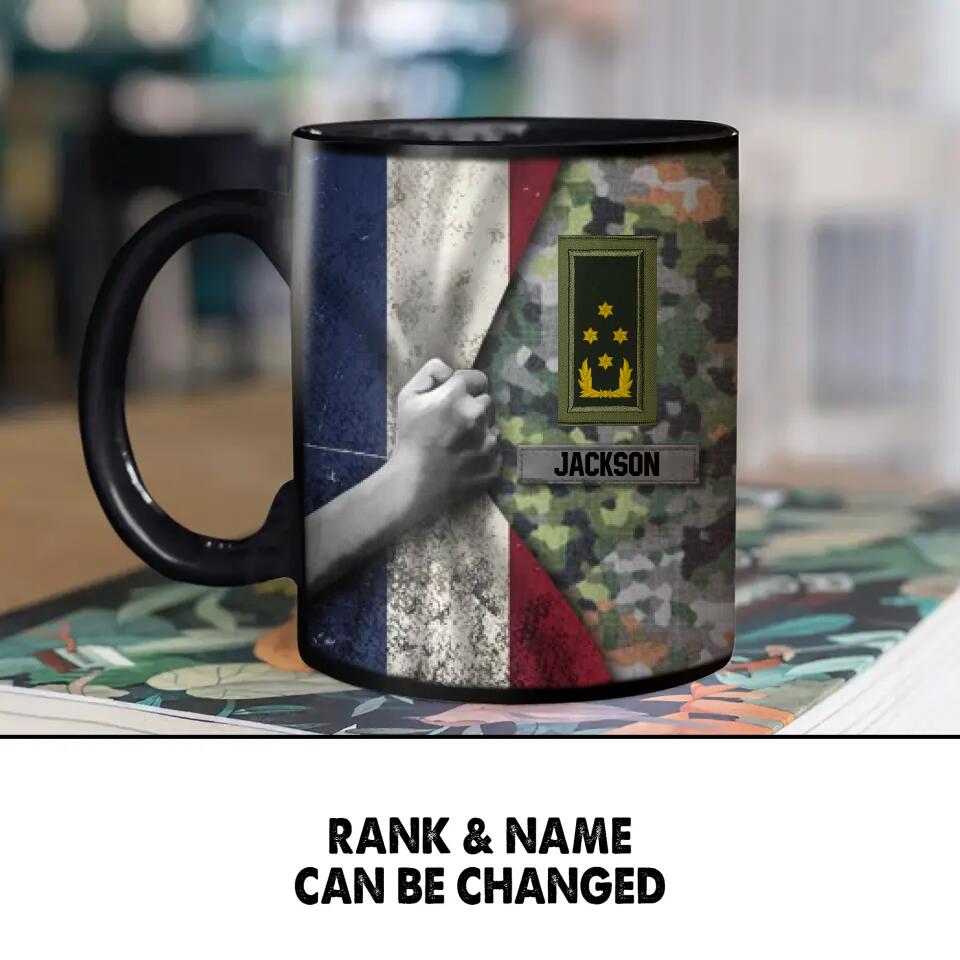 Personalized Netherlands Veteran/Soldier Camo Flag Black Mug Printed 22DEC-HY13