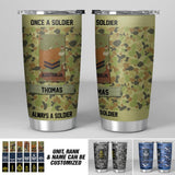 Personalized Australian Solider/ Veteran Once A Solider Always A Solider Tumbler Printed 22DEC-HY14