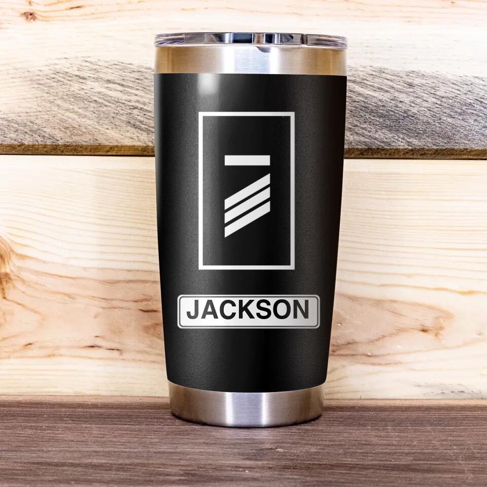 Personalized German Solider/ Veteran Rank Tumbler Printed 22DEC-HQ14