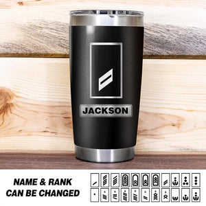 Personalized German Solider/ Veteran Rank Tumbler Printed 22DEC-HQ14