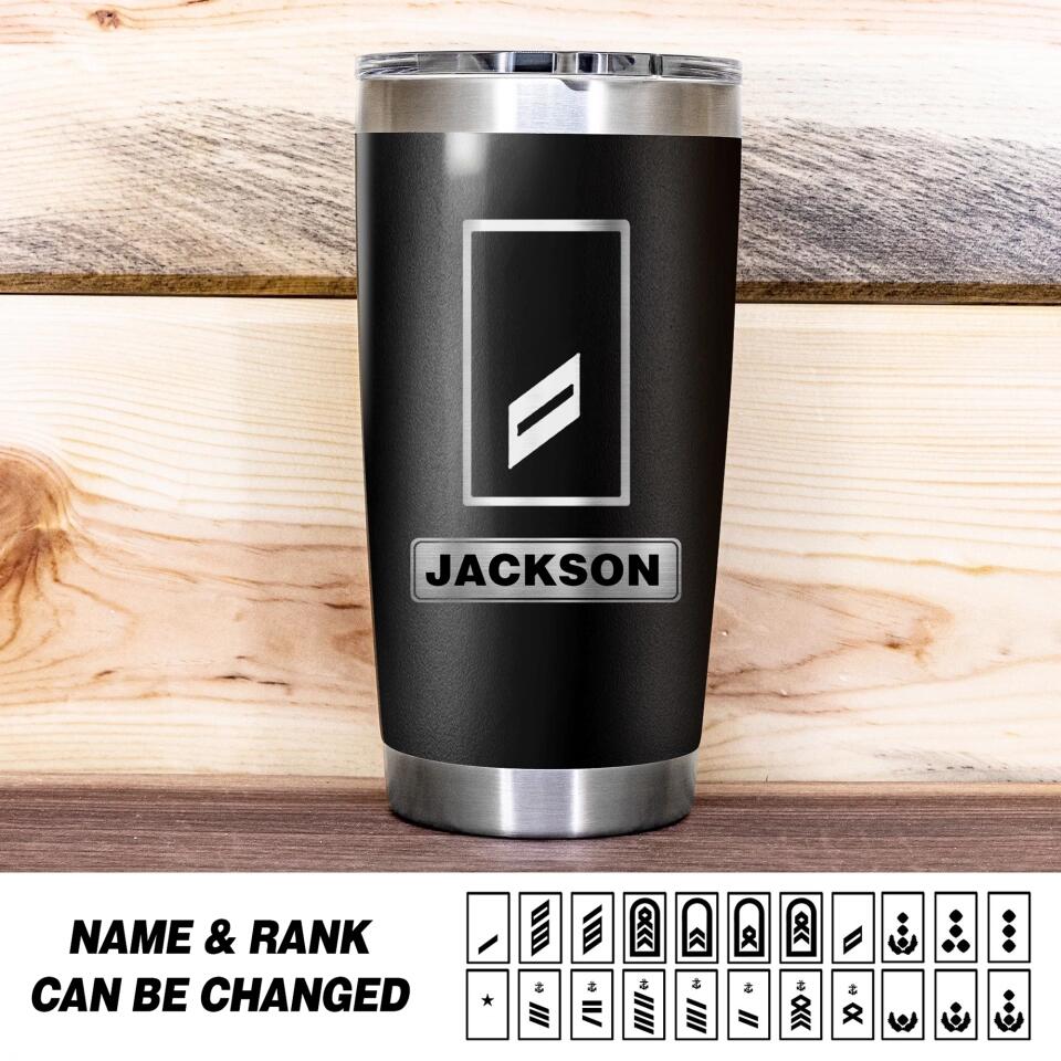Personalized German Solider/ Veteran Rank Tumbler Printed 22DEC-HQ14