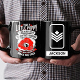 Personalized Canadian Solider/ Veteran Rank Black Mug Printed QTHQ1012