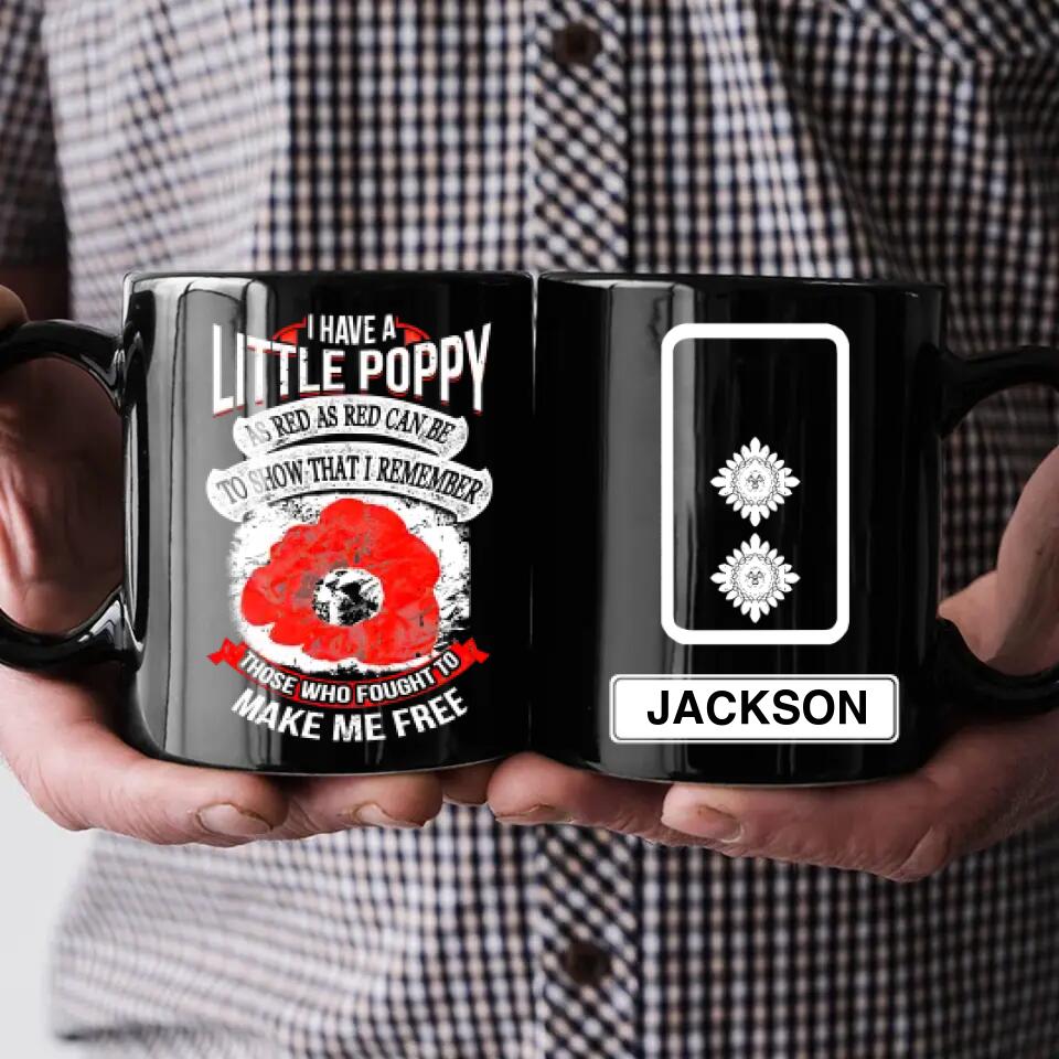 Personalized British Solider/ Veteran Rank Black Mug Printed QTHQ1012