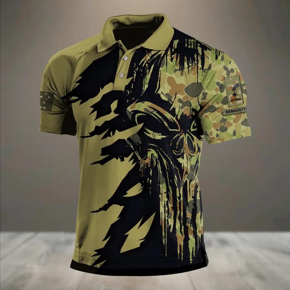 Personalized Australian Veteran/ Solider Rank Polo Shirts 3D Printed QTHQ1012