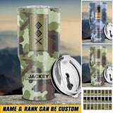Personalized Irish Soldier/ Veteran With Rank Camo Tumbler 30oz Printed 22DEC-HQ14