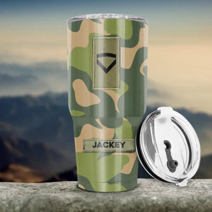Personalized Norwegian Soldier/ Veteran With Rank Camo Tumbler 30oz Printed 22DEC-HQ14