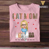 Personalized Cat Mom Heart Tshirt Printed 22DEC-HQ15