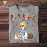 Personalized Cat Mom Heart Tshirt Printed 22DEC-HQ15