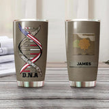 Personalized It is In My DNA U.S Soldier/Veteran Rank Camo Tumbler Printed QTDT1512