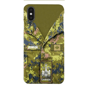 Personalized Canadian Soldier Camo Phone Case Printed 22MAR-HQ19