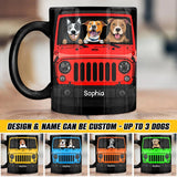 Personalized Dog Jeep Lovers Black Mug Printed 22DEC-HQ16