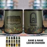 Personalized German Solider/ Veteran With Rank Flag Camo Printed Black Mug Printed 22DEC-HY16