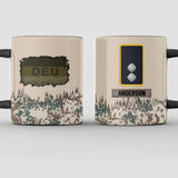 Personalized German Solider/ Veteran With Rank Flag Camo Printed Black Mug Printed 22DEC-HY16