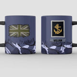 Personalized UK  Solider/ Veteran With Rank Flag Camo Printed Black Mug Printed 22DEC-HY16