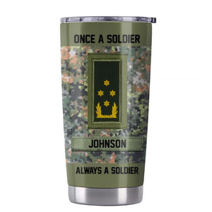 Personalized Netherlands Soldier/ Veteran Once A Solider Always A Solider Tumbler Printed 22DEC-DT16