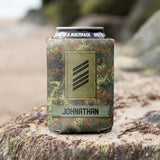 Personalized German Soldier/Veteran Rank Camo Can Cooler Printed QTDT1912