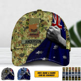Personalized Australian Soldier/ Veteran Rank Flag Camo Peaked Cap 3D Printed QTDT1912