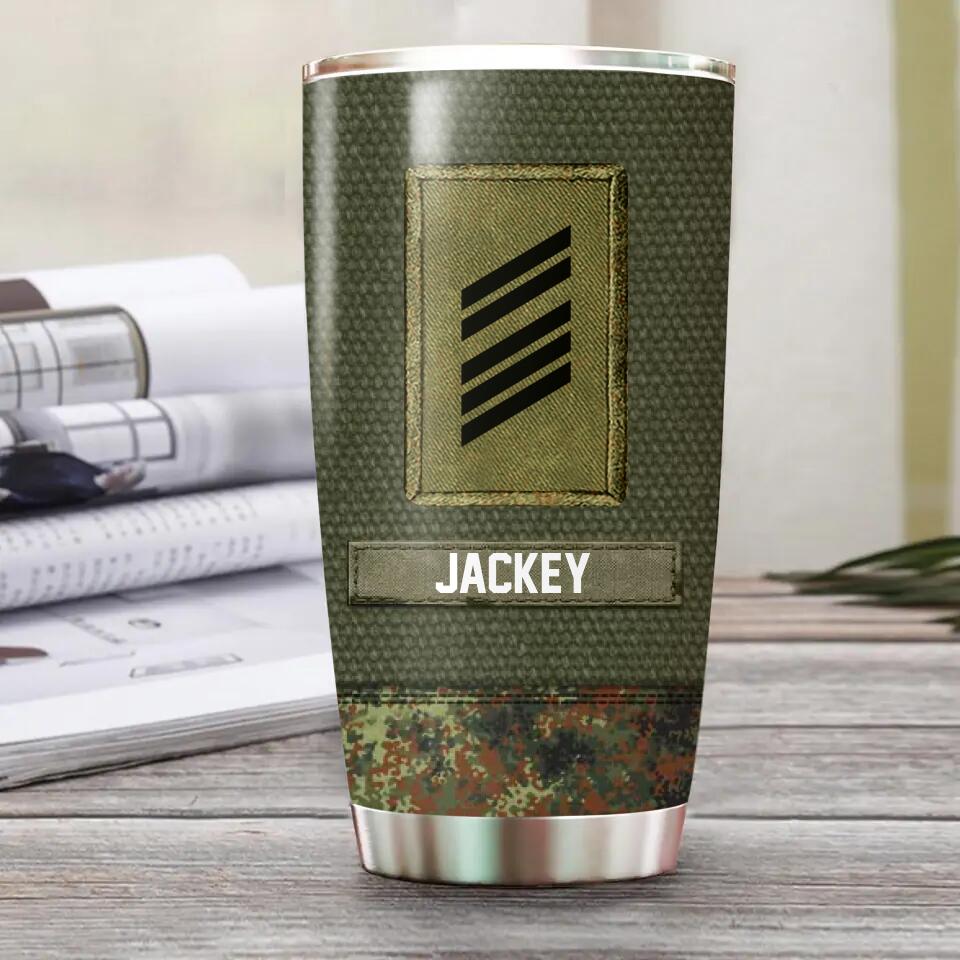 Personalized I Am A German Veteran My Oath Of Enlistment Has No Expiration Date CamoTumbler Printed QTHQ1912