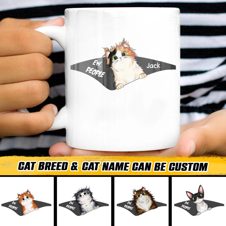 Personalized Cat Lover White Mug Printed QTHQ2012