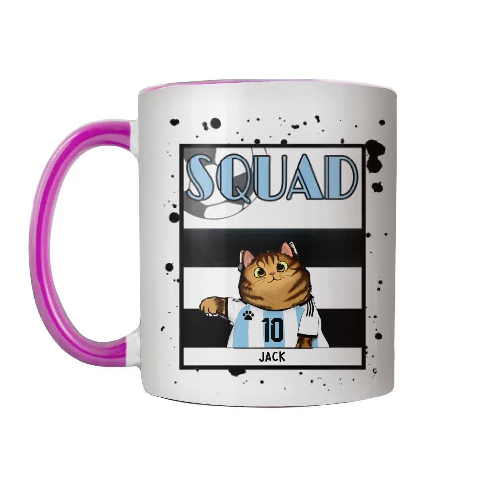Personalized Cat Squad Printed Accent Mug PNHY2012