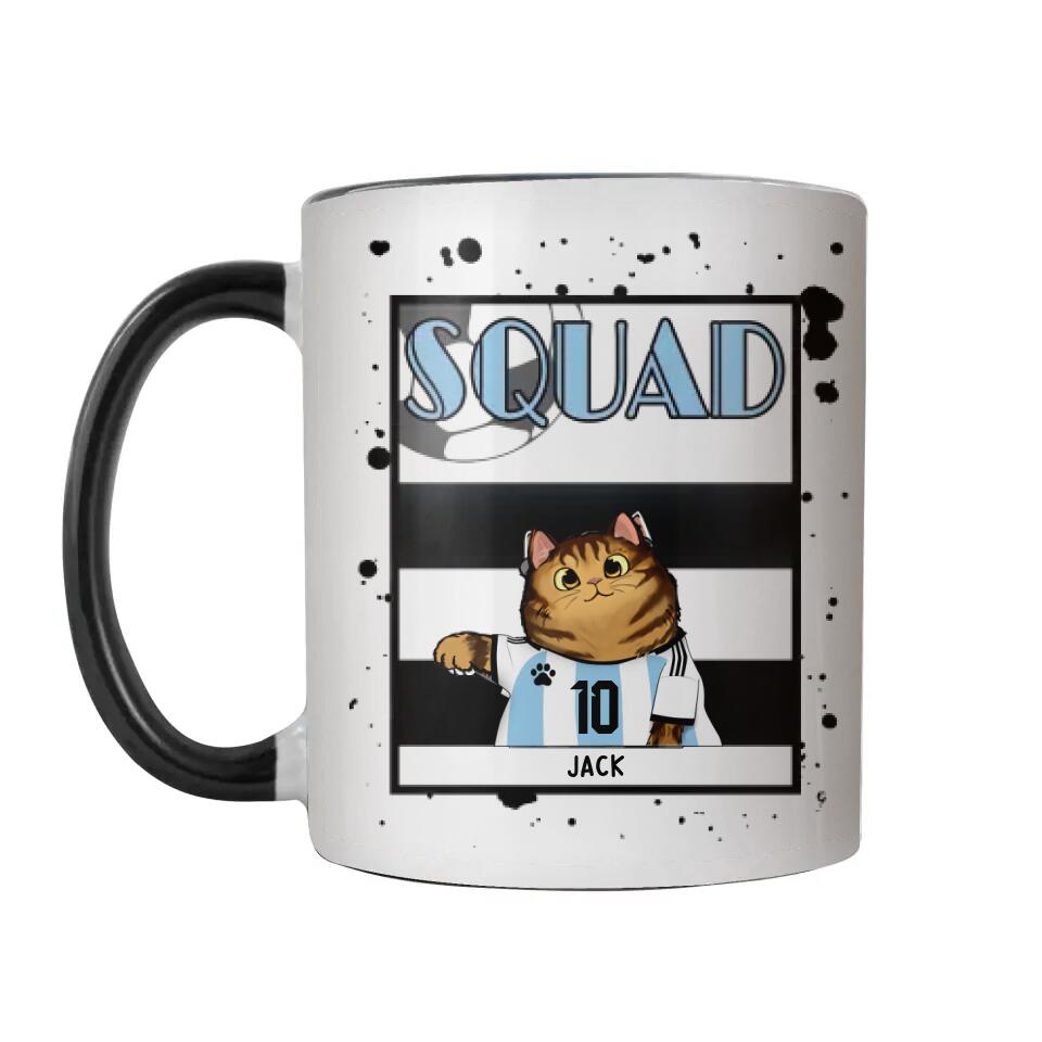 Personalized Cat Squad Printed Accent Mug PNHY2012