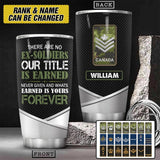 Personalized Canadian Veteran/Soldier There Are No Ex-Soliders Rank Tumbler Printed 22DEC-HY20