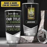 Personalized Canadian Veteran/Soldier There Are No Ex-Soliders Rank Tumbler Printed 22DEC-HY20
