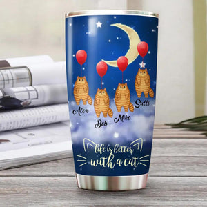 Personalized Cat Lover Tumbler Printed PNHY2012
