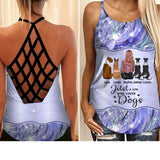 Personalized Just  A Girl Who Loves Dogs Criss Cross Tank Printed 22DEC-HQ20