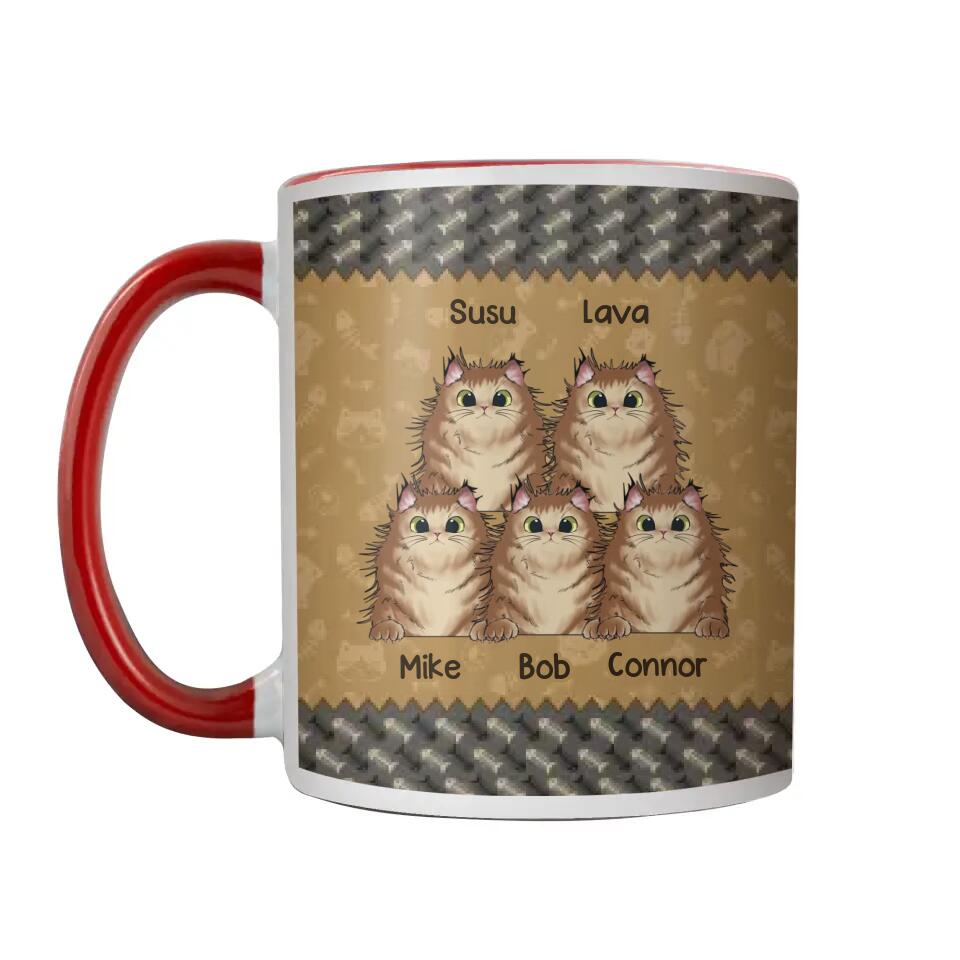 Personalized I Run On Caffeine Cats And Cuss Words Cat Printed Accent Mug QTHQ2112