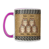 Personalized I Run On Caffeine Cats And Cuss Words Cat Printed Accent Mug QTHQ2112