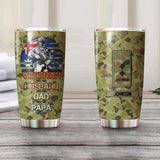 Personalized Australian Veteran/Soldier Rank Camo Tumbler Printed QTHQ2012