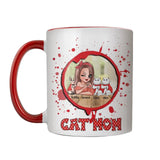 Personalized Cat Mom Printed Accent Mug PNHY2112