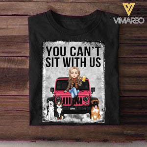Personalized You Can't Sit With Us Dog Jeep Tshirt Printed 22DEC-DT21