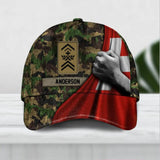 Personalized Swiss Soldier/ Veteran Rank Flag Camo Peaked Cap 3D Printed QTDT2112