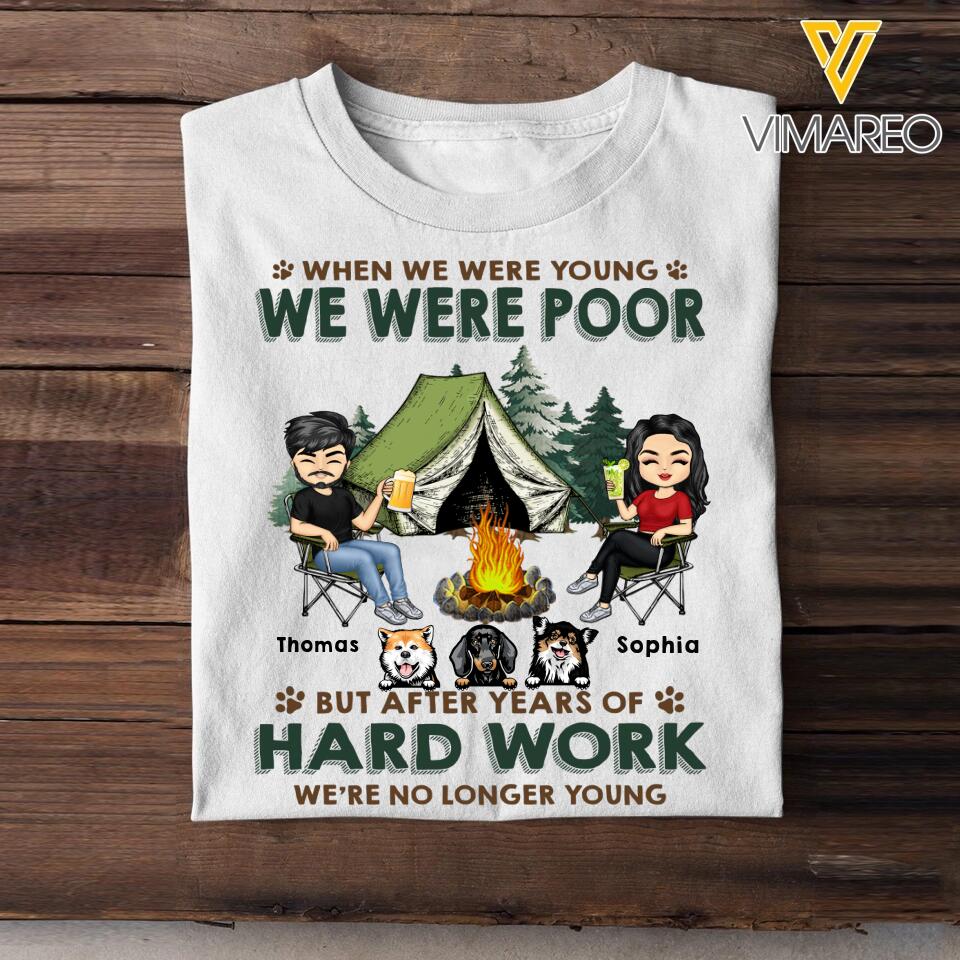 Personalized When We Were Young But After Years Of Hard Work We're No Longer Young Camping Couple Dog 22DEC-HQ21