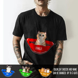Personalized Cat Lovers In Bag 3D Printed Unisex Tshirt QTDT2112
