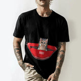 Personalized Cat Lovers In Bag 3D Printed Unisex Tshirt QTDT2112