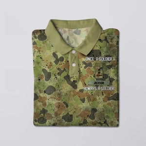 Personalized Once A Soldier Always A Soldier Australian Veteran/ Soldier Rank Polo Shirts 3D Printed 22DEC-DT21