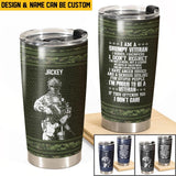 Personalized I Am A Canadian Grumpy Veteran I'm Proud To Be A Veteran Tumbler Printed 22DEC-HQ22