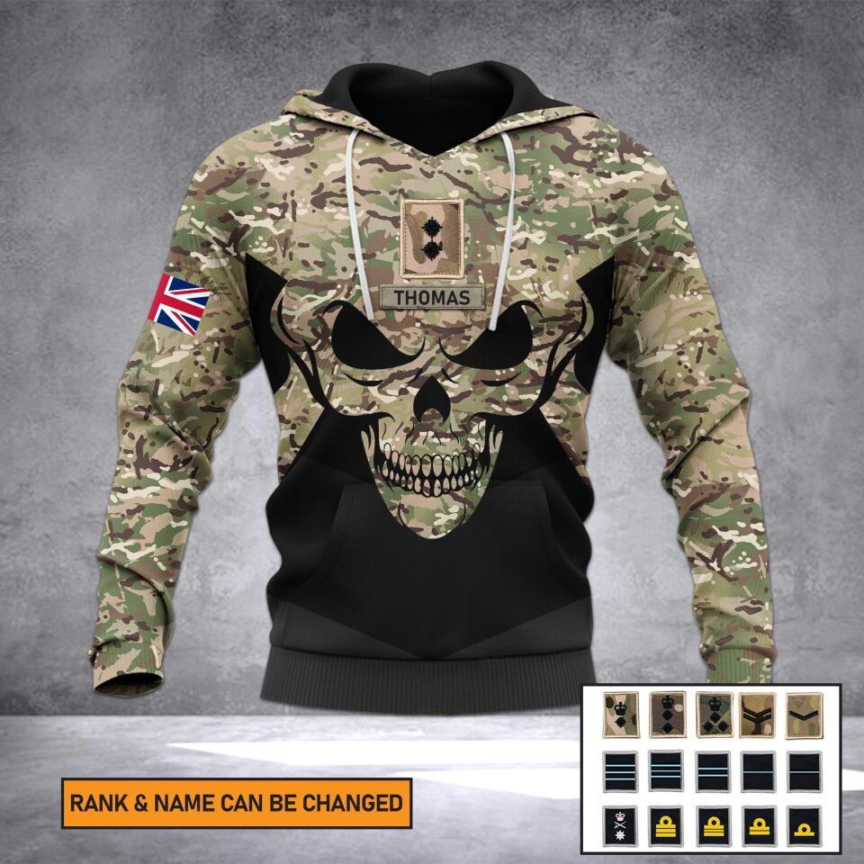 Personalized British Veteran/Soldier Camo Hoodie 3D Printed 22DEC-HY22