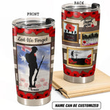 Personalized Lest We Forget - We Will Remember Them Australian Veteran/Soldier Tumbler Printed 22DEC-DT22